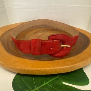 Amanda Smith Vintage Red Leather Belt. size S